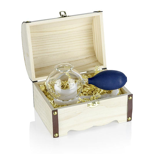 Boucanier à billes dans un coffret en bois, 1 pc - nébulisation de spiritueux, liqueurs, huiles et bières