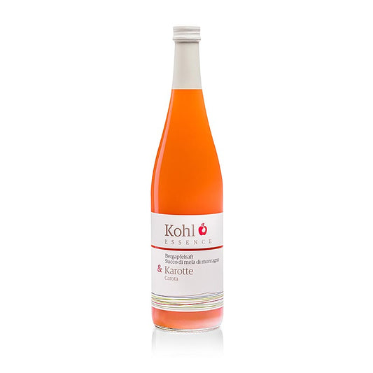 Jus de pomme de montagne pur et naturel avec carotte, 750 ml de Kohl de Ritten, Tyrol du Sud Idéal pour les gourmets