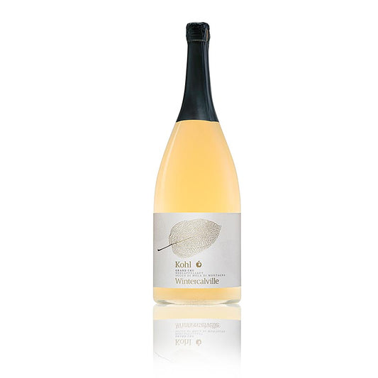 Jus de pomme de montagne Grand Cru Wintercalville, 1,5 l - Un jus de pomme de caractère et incomparable du Tyrol du Sud, idéal en apéritif ou avec des plats de pâtes et des viandes blanches, servi à 8-12°C