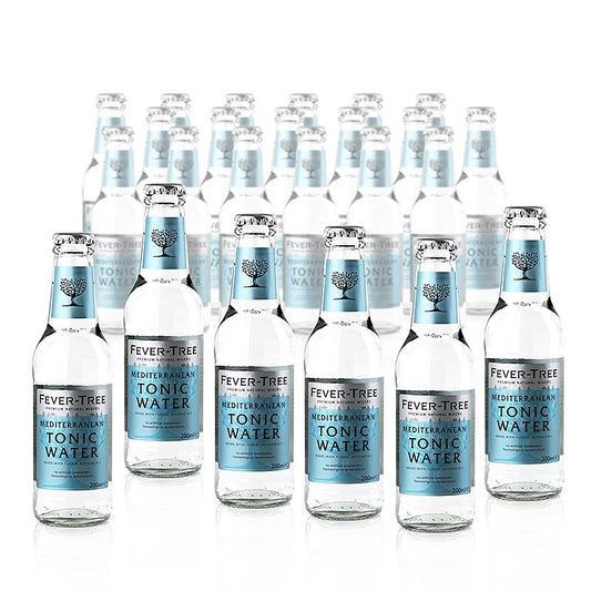 Eau tonique méditerranéenne de Fever Tree, 4,8 l, 24 x 200ml, aux délicats arômes de thym et de romarin, spécialement conçue pour la vodka premium et le gin raffiné