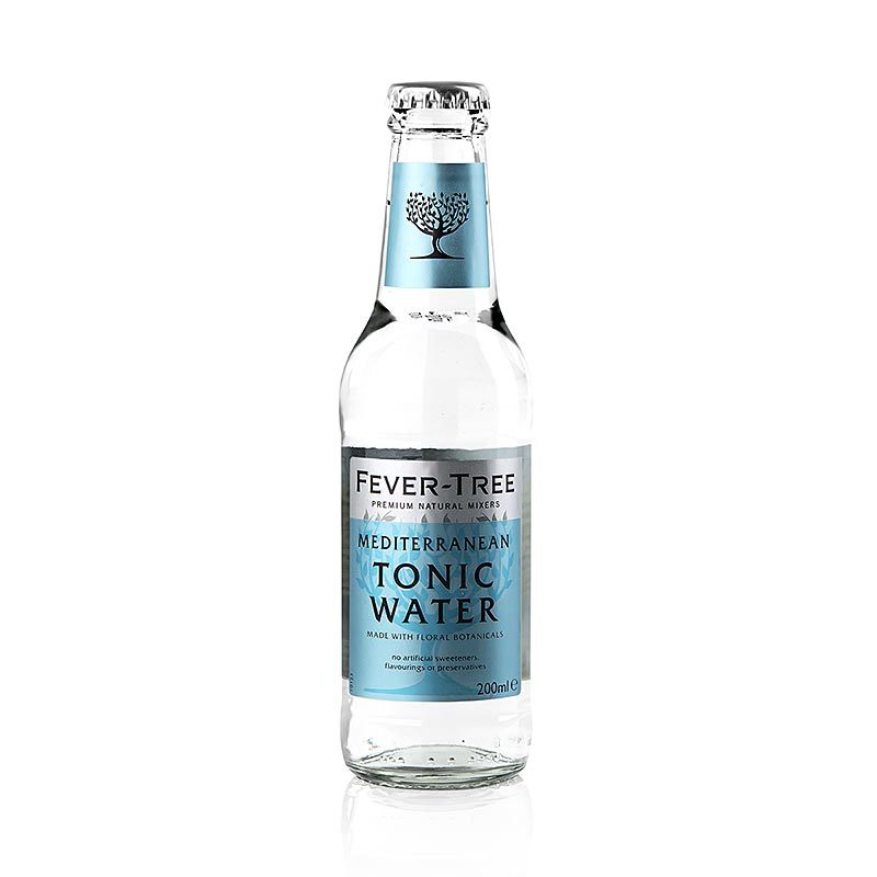Fever Tree - Eau tonique méditerranéenne, 200 ml, aux délicats arômes de thym et de romarin, spécialement conçue pour les vodkas premium et les gins raffinés