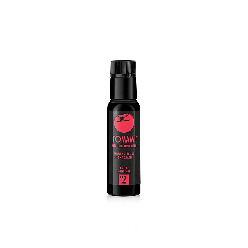 Tomami Tomate®, 2, Concentré de tomates, fortement acidulé, 90 ml - Un produit purement naturel à base de tomates bien mûres, réduit avec ménagement, affine les plats de manière naturelle, sans additifs ni goût de tomate masquant.