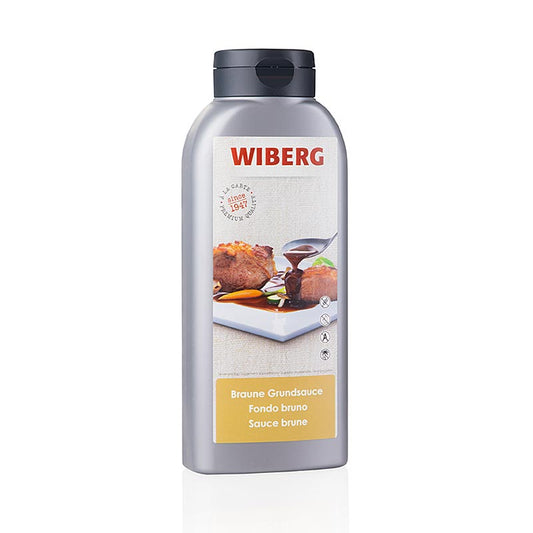 Sauce de base brune de WIBERG, pâteuse, pour 4,25 litres, 750 ml, goût prononcé de viande de bœuf et de veau avec une note de grillé et de légumes-racines, idéale pour les ragoûts, les plats braisés et les pots-au-feu