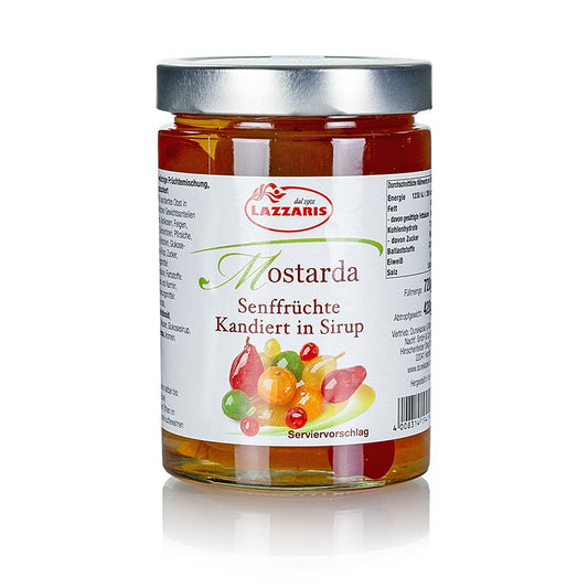 Fruits entiers confits à la moutarde, 720 g, goût doux et piquant, ingrédients de haute qualité
