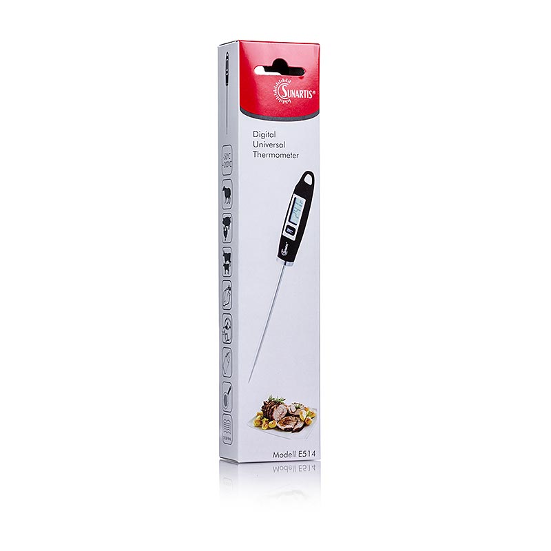 Thermomètre domestique numérique, avec sonde à piquer, E514, -40 °C à +200°C, 1 pc