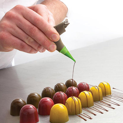 Poche à douille, jetable, 22x12cm, One Way Sweetliner, pointes incluses, pour chocolat, 50 pcs