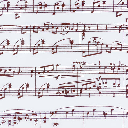 Feuille à décorer "Feuille de notes de musique" pour chocolat, 40x25cm, 17 feuilles