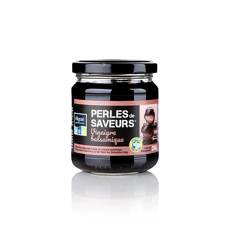 Perles sphériques de cocktail de vinaigre balsamique, 5 mm de diamètre, remplies de vinaigre balsamique fin, pour des effets surprenants en accompagnement de plats salés