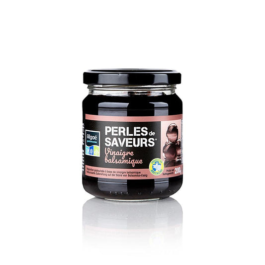 Perles sphériques de cocktail de vinaigre balsamique, 5 mm de diamètre, remplies de vinaigre balsamique fin, pour des effets surprenants en accompagnement de plats salés