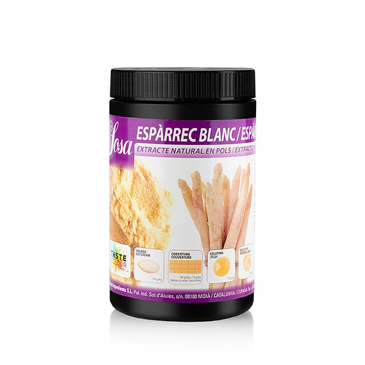 Poudre d'asperges - asperges blanches pour différentes applications, par exemple la décoration de plats et la transformation en macarons meringués ou en purée de pommes de terre