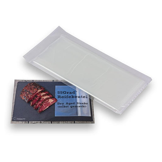 Sacs de maturation à membrane sur rouleau, 300x28cm, pour Dry Aged Beef, 55GRAD, 1 pc - Sacs de mise sous vide pour un dry aging sûr au réfrigérateur, parfait pour la maturation de la viande à 3° Celsius
