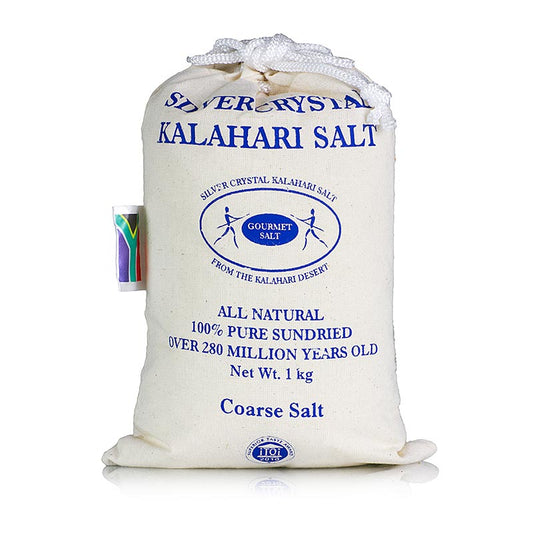 1 kg de gros sel Silver Crystal du Kalahari, obtenu naturellement