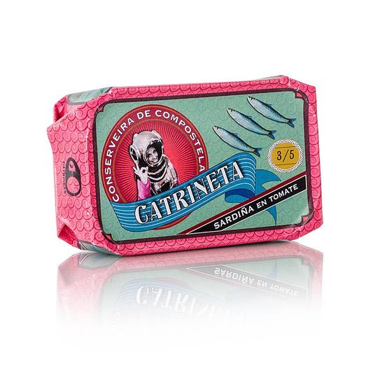 Sardines entières à la sauce tomate, idéales pour un plateau de tapas, prêtes à consommer dès leur sortie de la boîte