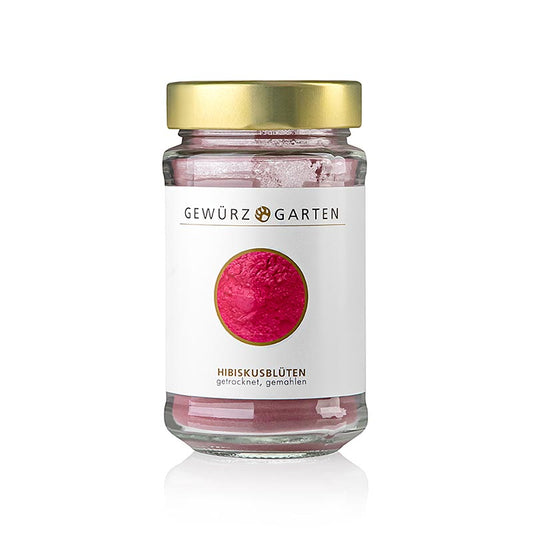 Découvrez le goût exotique des fleurs d'hibiscus séchées et moulues d'Gewürzgarten, qui confèrent à vos créations une couleur rouge rubis et une agréable acidité Idéal pour des thés colorés, des cocktails et des desserts rafraîchissants