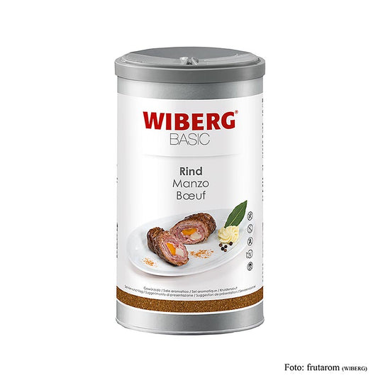 Sel d'assaisonnement Wiberg BASIC boeuf, 900 g - épicé au poivre noir et au piment, idéal pour les rôtis, les escalopes, les rôtis grillés, les roulades, les ragoûts et le goulasch