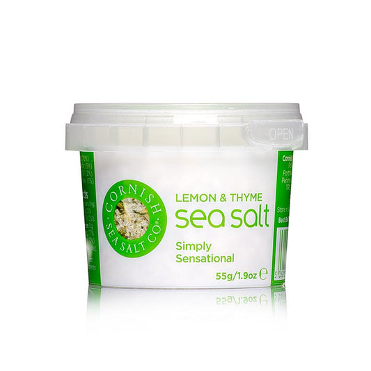 Cornish Sea Salt, Flocons de sel marin au citron et au thym de Cornouailles/Angleterre, 55 g