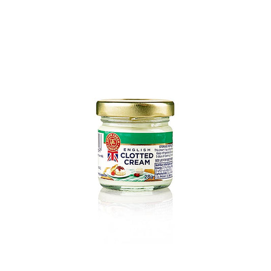 Clotted Cream anglaise, crème ferme, 56% de matières grasses, 28 g - Délicatesse britannique traditionnelle en portions pratiques
