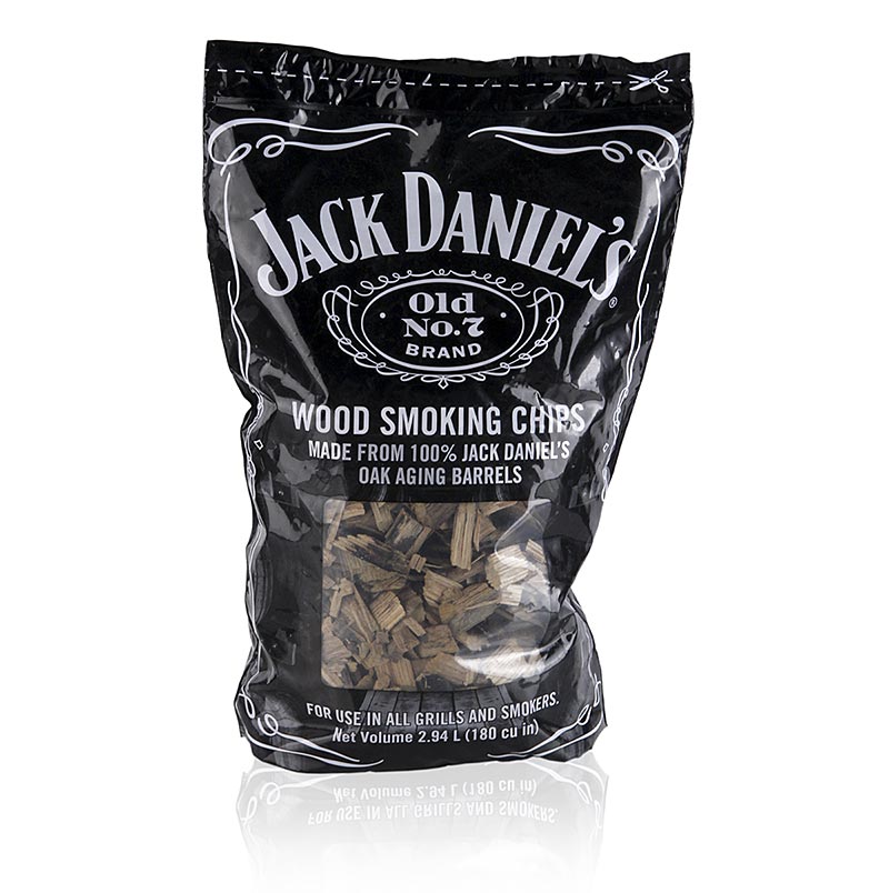 Granulés de fumage Jack Daniel's Wood Chips, fabriqués à partir de chêne de fût de whisky et de charbon de bois de filtre, adaptés aux arômes fumés lors des grillades