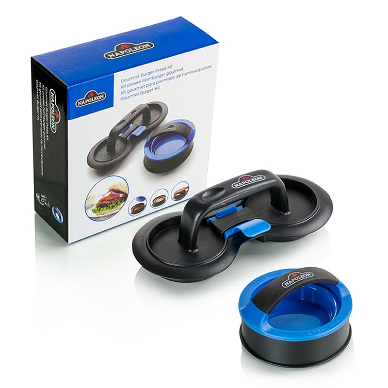 Accessoires pour barbecue Napoléon - Burger Press Kit, 3 in 1, 1 pc - Un outil de cuisson polyvalent pour réaliser des burgers parfaits à la maison