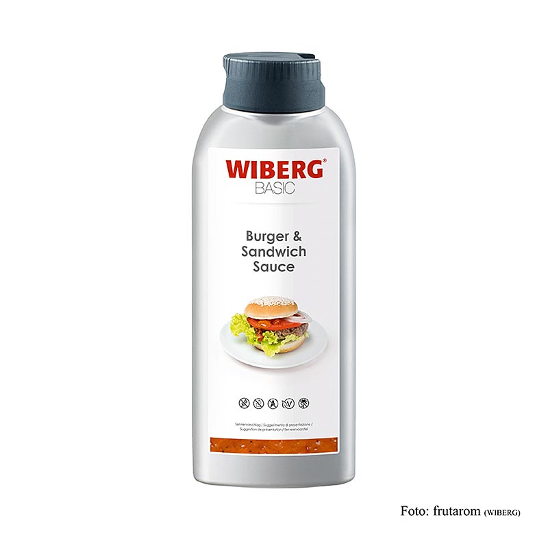 WIBERG Sauce pour burgers et sandwichs, 695 ml - Goût fruité et épicé de tomate et de poivron, avec une fine note de cornichon Idéal pour les burgers, les sandwichs, les wraps, les fritures et les crudités