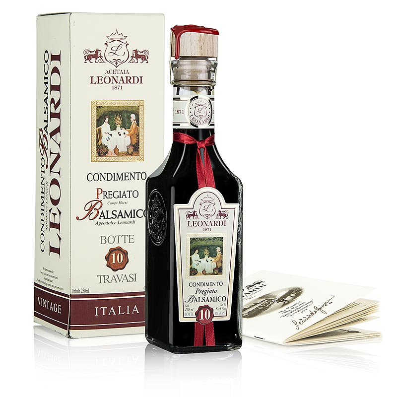 Leonardi - Condiment balsamique, Pregiato, 10 ans, 250 ml