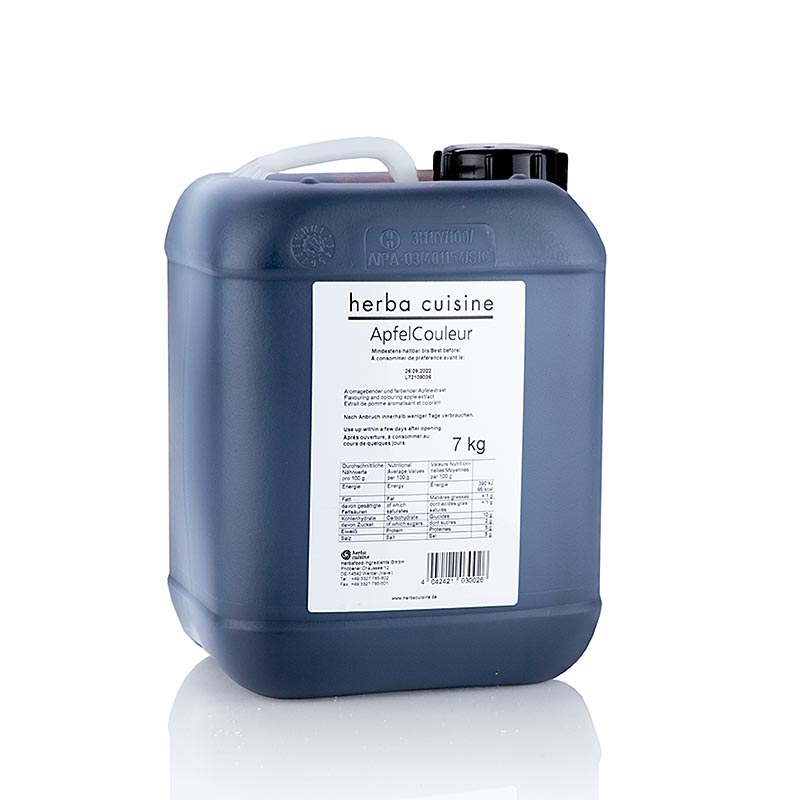 Extrait liquide de pomme au goût caramélisé intense et à la coloration naturelle Fabriqué à partir de pommes fraîchement récoltées, débarrassées de leur jus et séchées avec ménagement Idéal pour les aliments et les boissons pour lesquels aucun goût sucré n'est souhaité