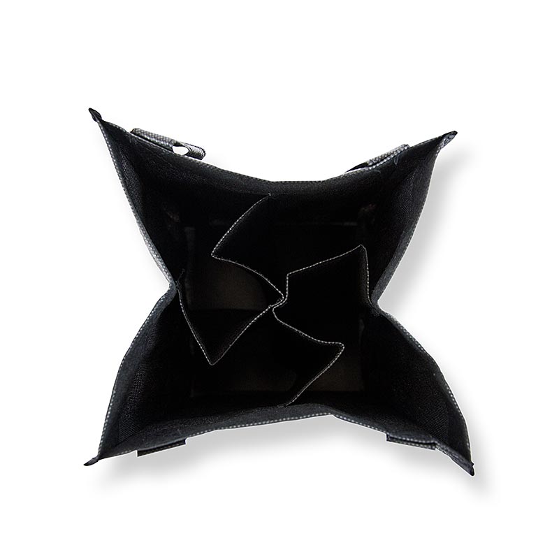 Sac de transport Greenbag pour 4 bouteilles, noir, avec logo Chef Food , 1 pc