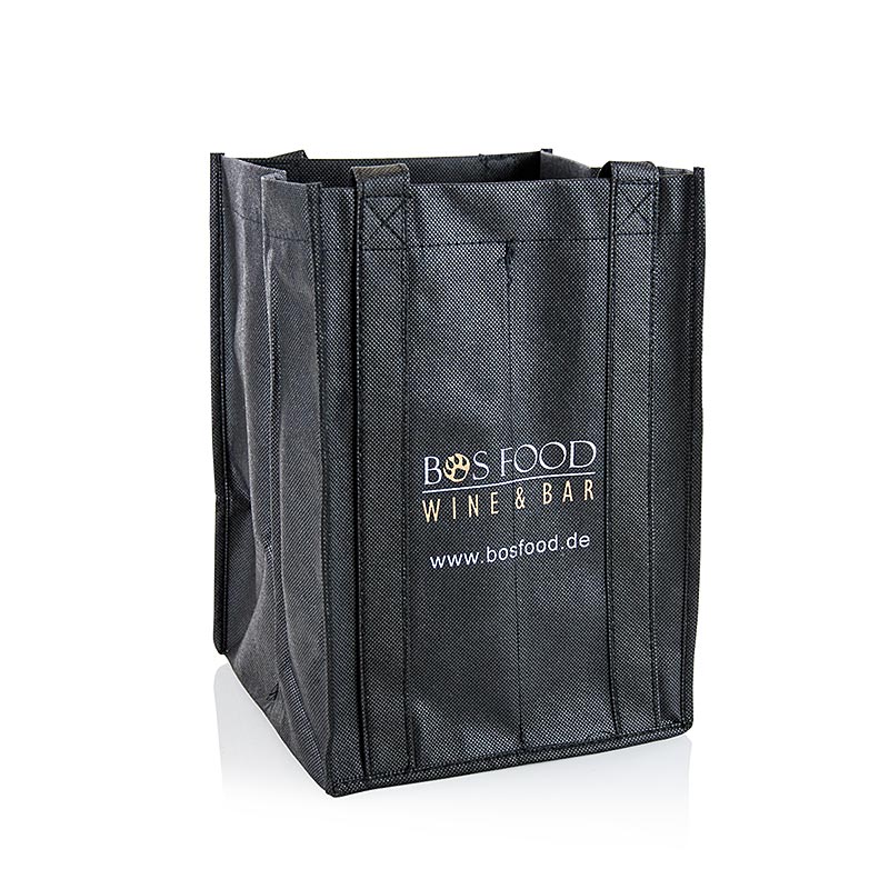Sac de transport Greenbag pour 4 bouteilles, noir, avec logo Chef Food , 1 pc