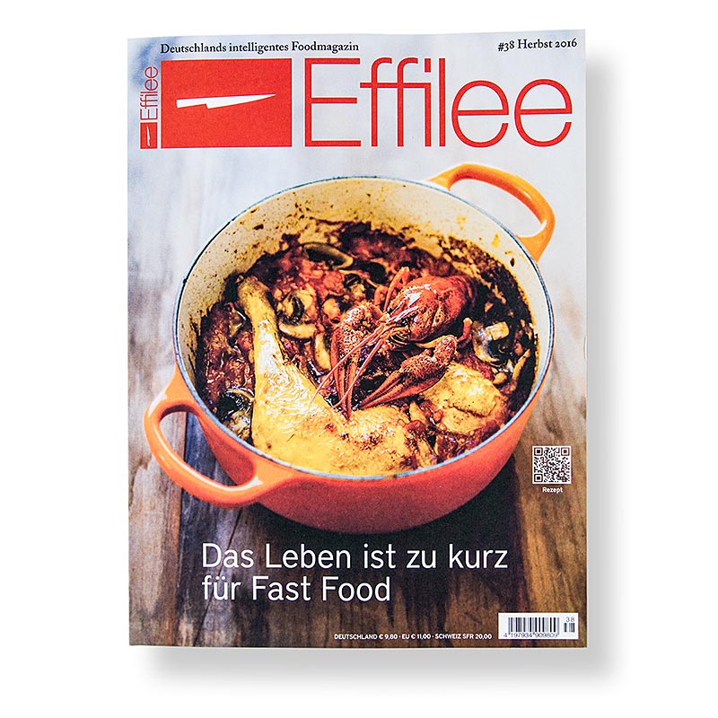 Effilee - Magazine de l'alimentation et de la vie, numéro 38, 1 pc - Couverture du magazine de l'alimentation et du style de vie avec les dernières tendances, techniques et saveurs culinaires, des recettes exclusives et des histoires inspirantes de grands chefs.