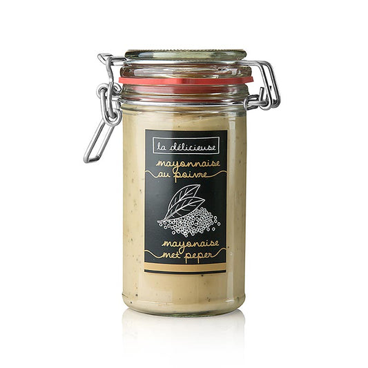 250 ml de mayonnaise au poivre de La Delicieuse, parfaite pour les œufs, la viande et les frites