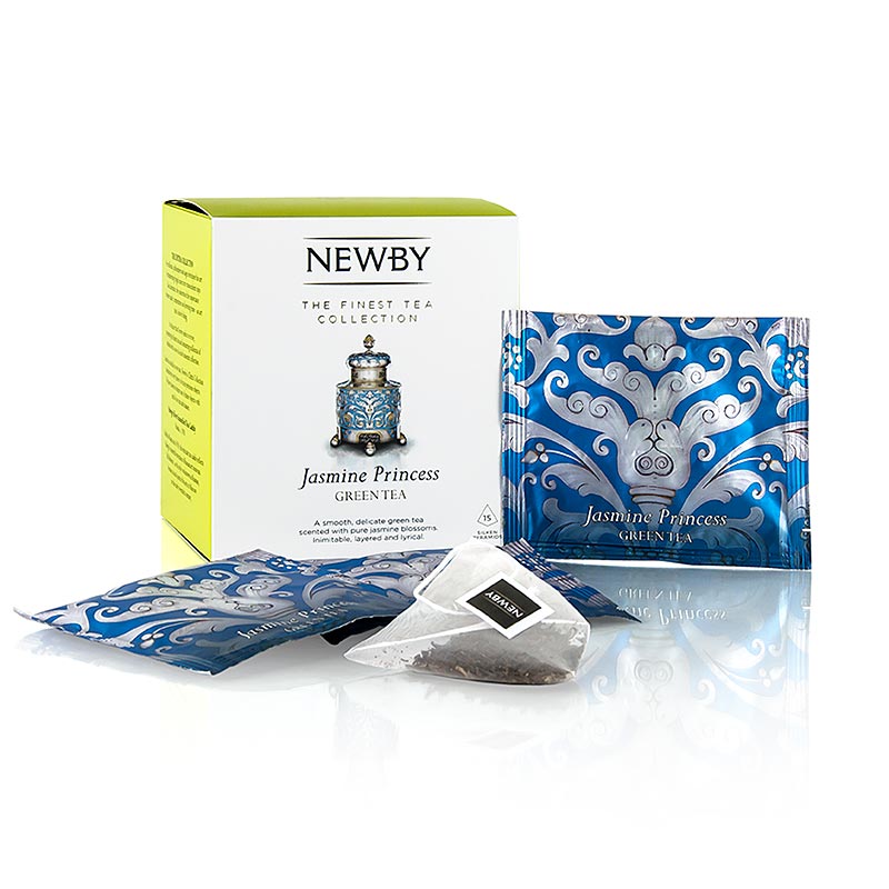 Nouveau thé Jasmin Princess, thé vert chinois, 37,5 g, 15 pcs - thé vert doux et suave, parfumé aux fleurs de jasmin pures, un hommage à la somptueuse culture du thé d'autrefois