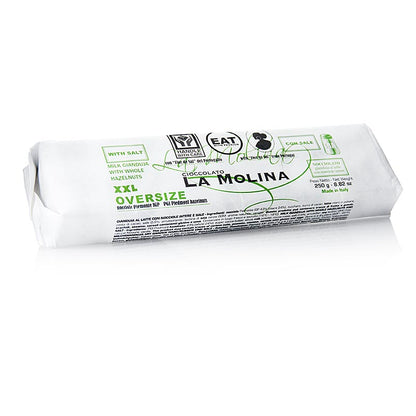 XXL Oversize Gianduja lingot avec sel et noisettes, La Molina, 250 g