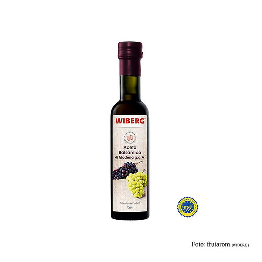 Wiberg Aceto Balsamico di Modena ggA, 6 ans, 6% d'acidité, 250 ml - Bouteille de vinaigre aromatique et puissant, idéal pour les salades, les sauces, les assaisonnements et les marinades, stocké pendant 6 ans
