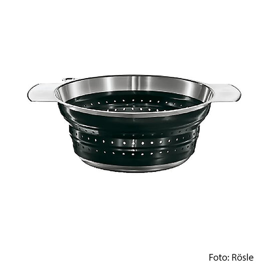 Rösle Seiher / Sieb, pliable, Ø 24cm, 1 pce - inox et silicone, pliable pour économiser de la place, passe au lave-vaisselle