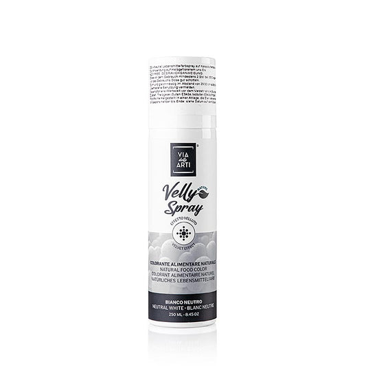 Beurre de cacao en spray, effet velours, blanc (neutre), Velly, 250 ml