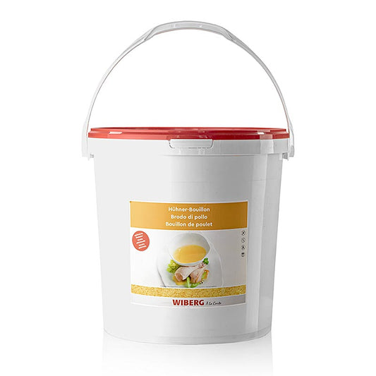 Bouillon de poule Wiberg clair, puissant et de haute qualité, pour 454 litres, 10 kg, idéal pour les soupes, sauces et autres plats, parfaitement adapté aux cuisiniers amateurs et aux restaurateurs professionnels