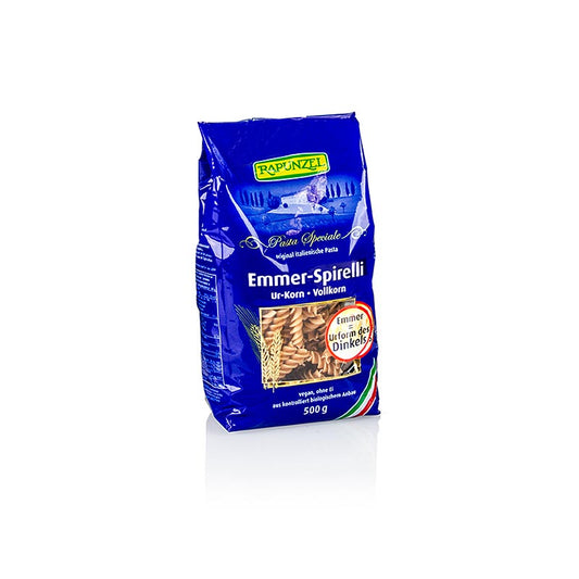 Rapunzel Emmer Nudeln - Penne, Semola, BIO, 500 g de pâtes bio à base de semoule d'amidonnier de haute qualité, adaptées au régime végétalien
