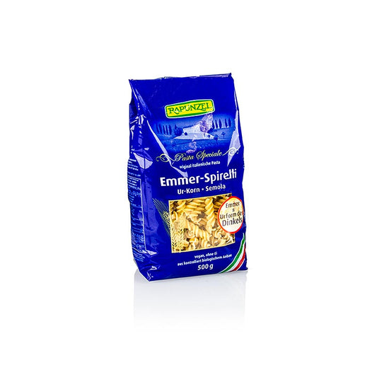 Pâtes bio à l'amidonnier de Rapunzel, fabriquées à partir du meilleur semoule d'amidonnier, au goût authentique et légèrement noisette Idéales pour des plats de pâtes variés Acheter les pâtes à l'amidonnier de Rapunzel en Suisse
