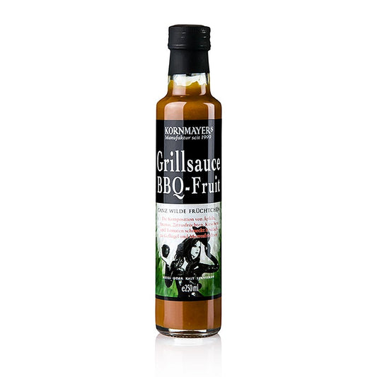 Kornmayer - BBQ - Fruit Grillsauce, 250 ml Fruity, sweet and hot Idéal pour les saucisses au curry, steaks, burgers, hot-dogs, viande grillée