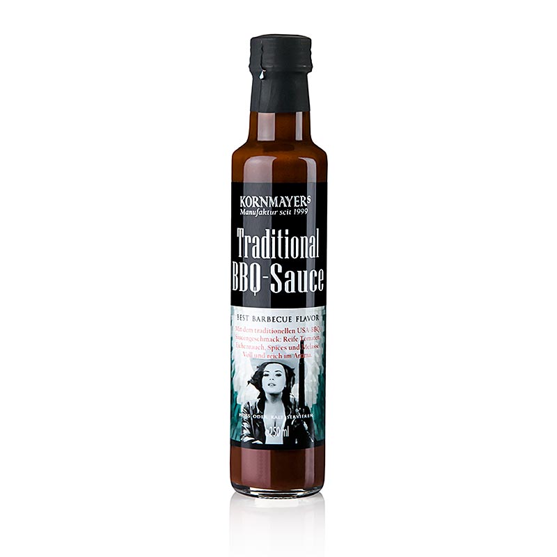Kornmayer - Sauce BBQ traditionnelle, sauce barbecue, 250 ml - tomates mûres, fumée de chêne, épices et mélasse, arôme plein et riche