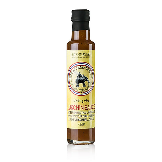 Sauce thaïlandaise Lukchin de Kornmayer, 250 ml, idéale pour tremper les viandes grillées et les boulettes de viande