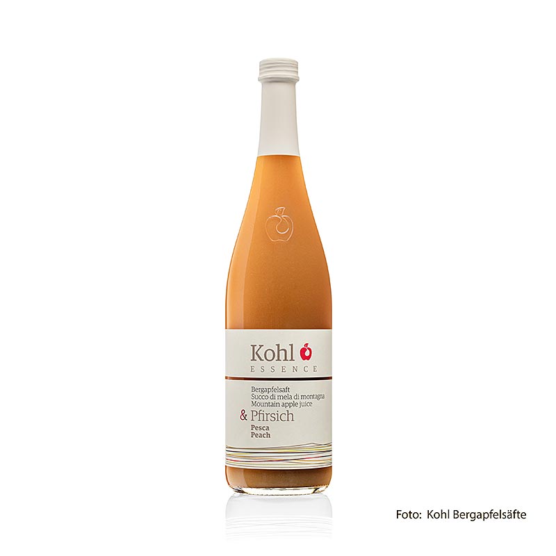 ESSENCE Jus de pomme de montagne + pêche, 750 ml - Jus fruité à l'arôme de pomme de montagne et de pêche, rafraîchissant et délicieux à consommer à tout moment de la journée