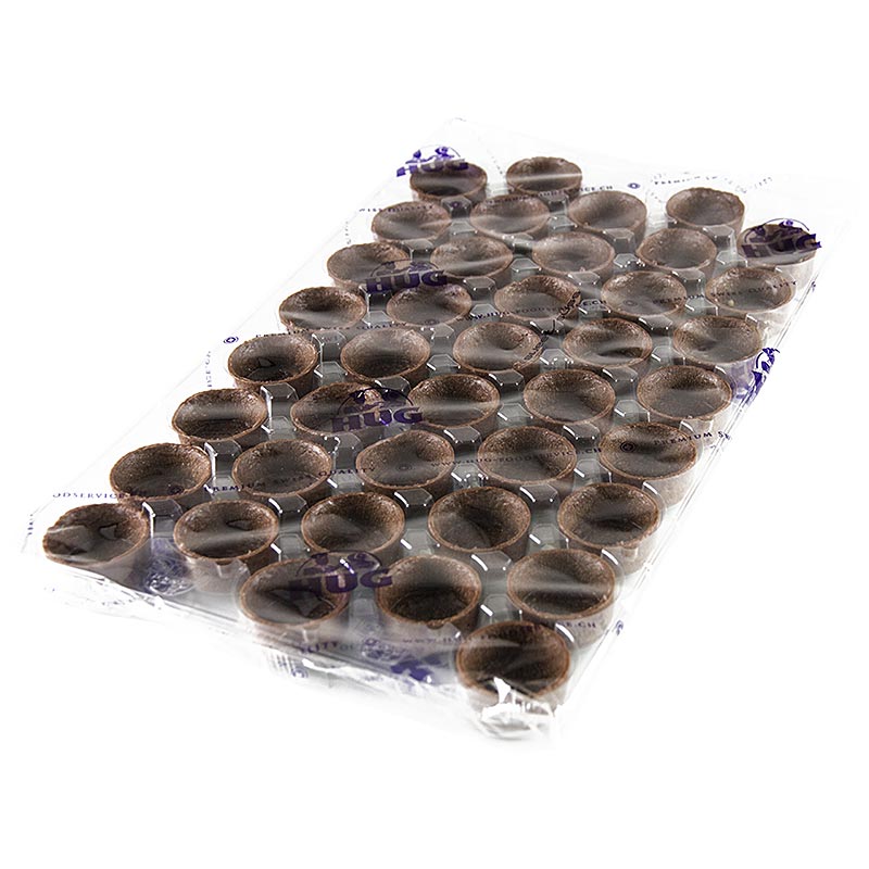 Mini Dessert-Tartelettes - Filigrano, rond, ø 3,8cm, H 1,8cm, pâte brisée au chocolat, 200 pcs