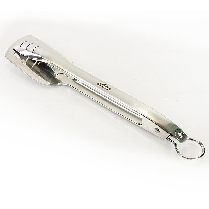 Accessoires de cuisson Napoléon - Retourneur à pinces 2 en 1 en acier inoxydable, idéal pour retourner la viande et saisir les aliments grillés 