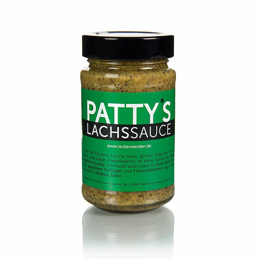 Pattys Sauce au saumon, sauce moutarde au miel et à l'aneth, 225 ml - Accompagnement parfait pour le saumon, les sushis, le poisson au four et la volaille grillée et les boulettes de viande, recommandé par le grand chef de la Rhénanie-du-Nord-Westphalie Patrick Jabs