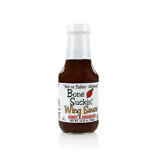 Honey-Habanero Bone Suckin' Chicken Wing Sauce de Ford's Food, 290 ml - Sauce délicieuse et polyvalente pour les ailes de poulet, les marinades et les dips