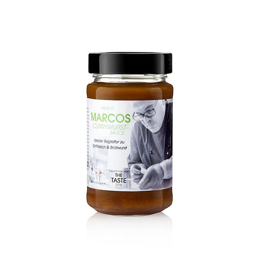 Sauce curry Marco Zingones, 225 ml : délicieuse sauce prête à l'emploi au goût riche et avec une touche d'épices, idéale pour la préparation de currys, comme dip ou comme condiment dans de nombreux plats.