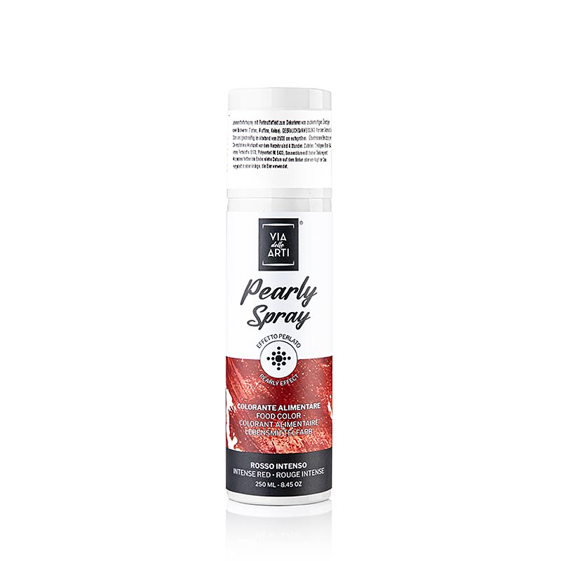 Colorant alimentaire en spray pour la décoration en rouge nacré pour le chocolat, les pâtes à sucre, les gâteaux, les biscuits et les pralines Créer rapidement et facilement une note individuelle
