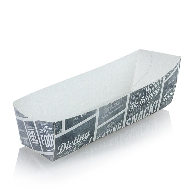 Barquette à tapas jetable, 105x33x30mm, carton, craie concept, 400 pcs - Couverts et vaisselle jetables en carton de haute qualité pour une expérience créative de tapas