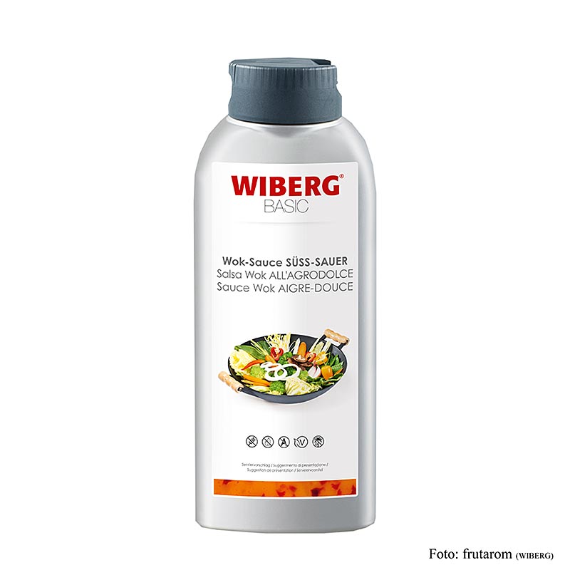 WIBERG BASIC Sauce wok aigre-douce en bouteille à presser, 695 ml - Sauce wok aigre-douce asiatique en bouteille pratique de 695 ml, parfaite pour des expériences gustatives raffinées